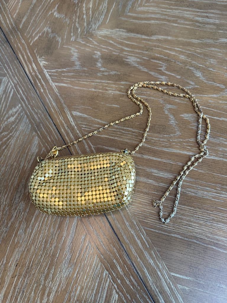 Vintage Gold Small Bag With Chain Strap